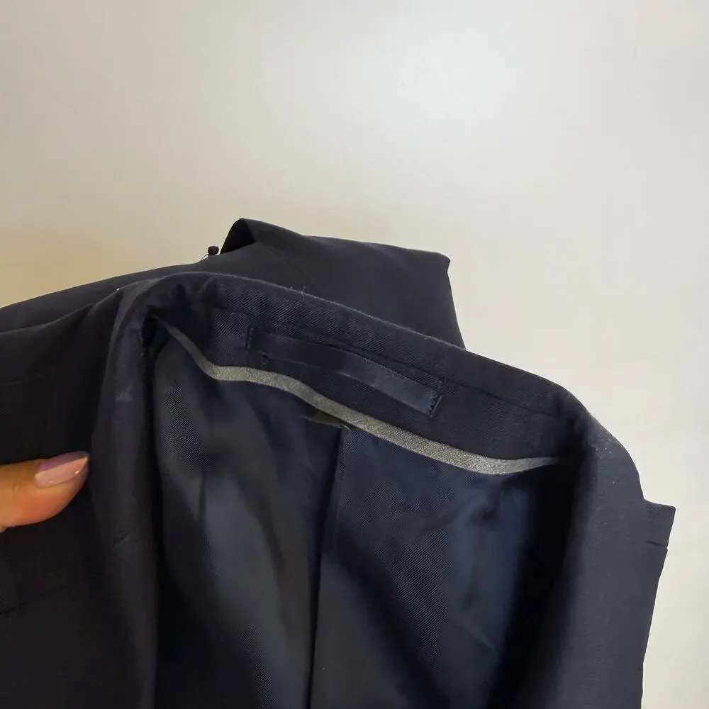 J.Crew Mens Ludlow Lora Piana Wool Slim Fit Suit Jacket Navy Blue - 38 38R
